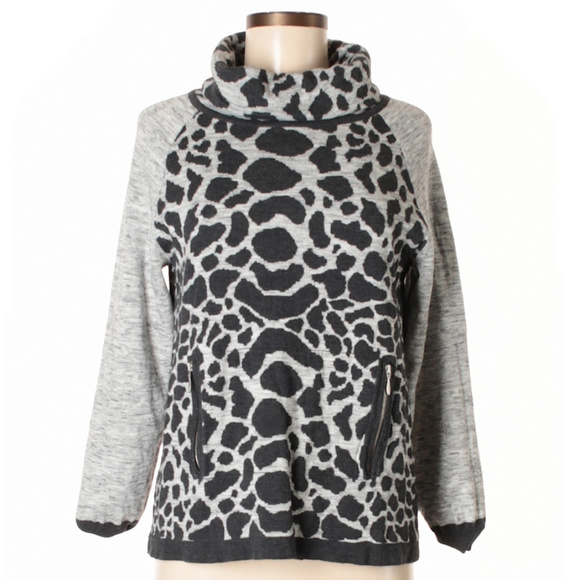 Cullen Giraffe Animal Print Sweatshirt Size Medium - Picture 1 of 6